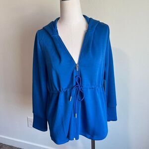 NWT size medium Blue Isabella active wear jacket with hood